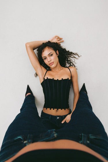 LILA CORSET - BLACK