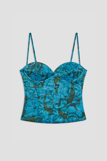 FREKKA CORSET - TURQUOISE PARISIAN FLORAL