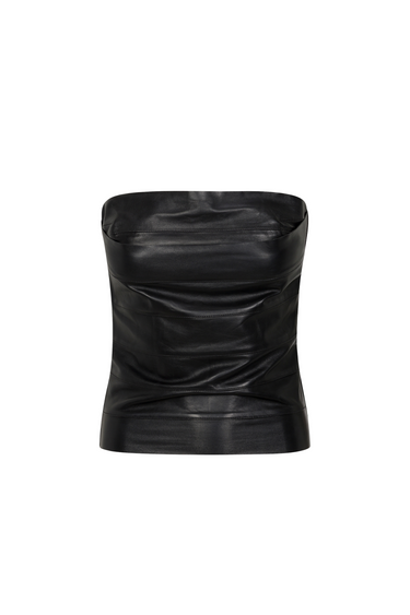 LUPE CORSET - BLACK LEATHER