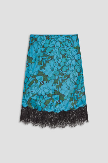 GIGI SKIRT - TURQUOISE PARISIAN FLORAL