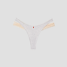 light pink and heather grey double-string thong
