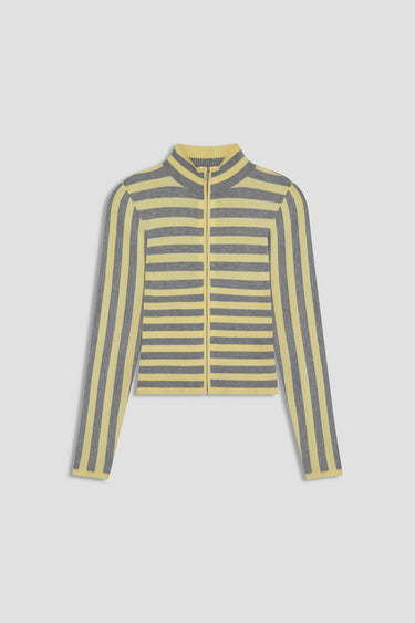VLAD ZIP UP - BUTTER STRIPE