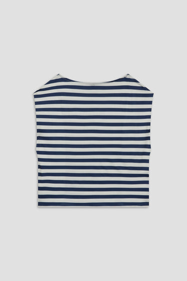 MARCELLA TOP - NAVY AND HEATHER