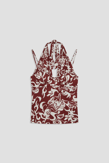 VITTORIA TOP - RED HAWAIIAN