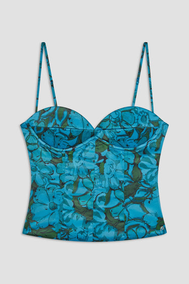 FREKKA CORSET - TURQUOISE PARISIAN FLORAL