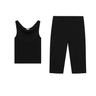 black tank top and capri